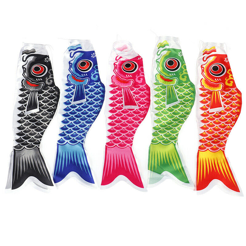 1Pc Colorful Japanese Style Carp Streamer Windsock Streamer Fish Flag Home De TH