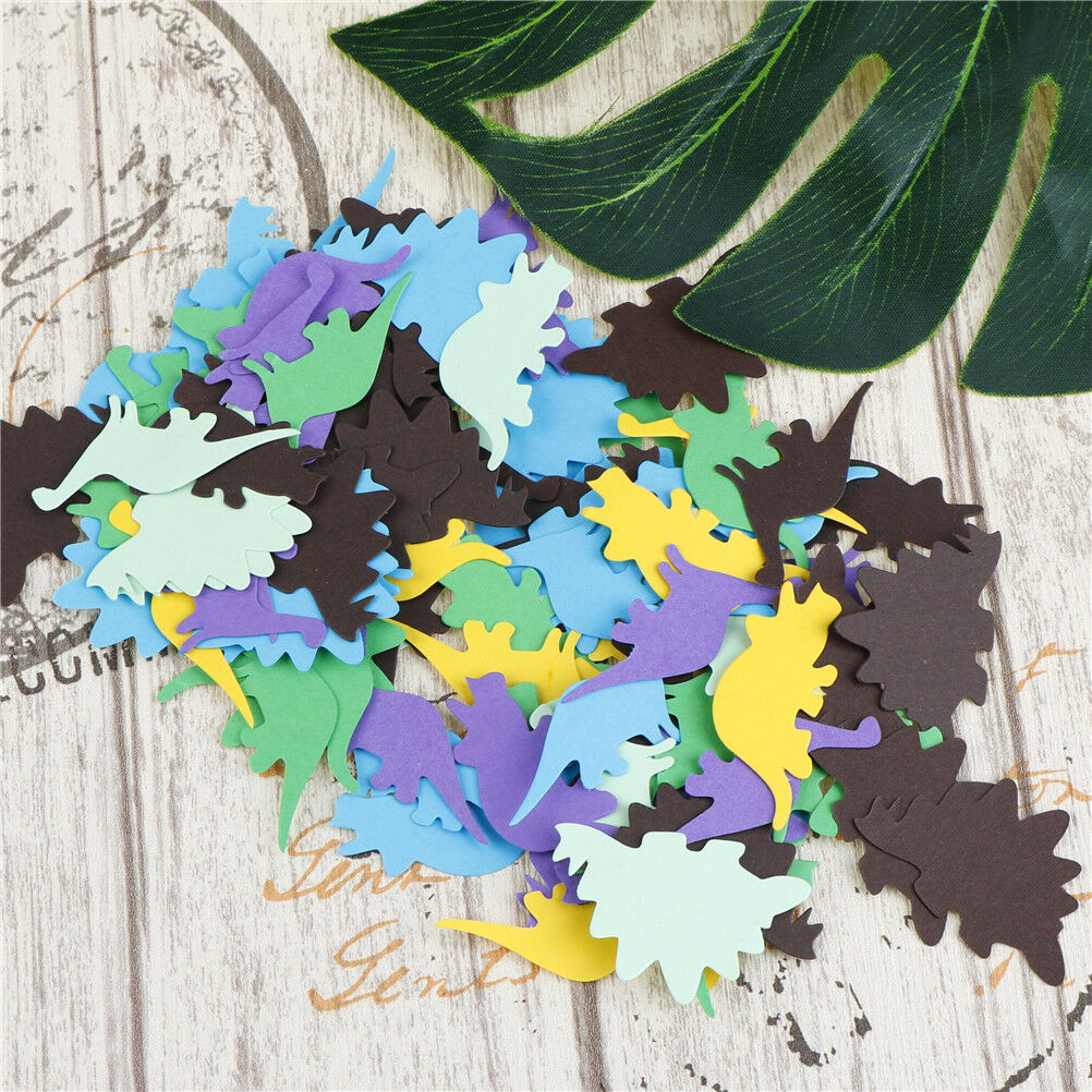 100X Multicolor Confetti Dinosaur Paper Confetti Wedding Birthday Party Decor Rf