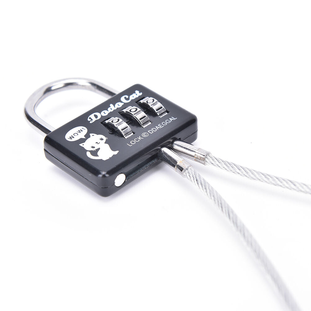 Cute 3-Digit Combination Travel Luggage Suitcase Padlock Lock Security_hgBXU Pb