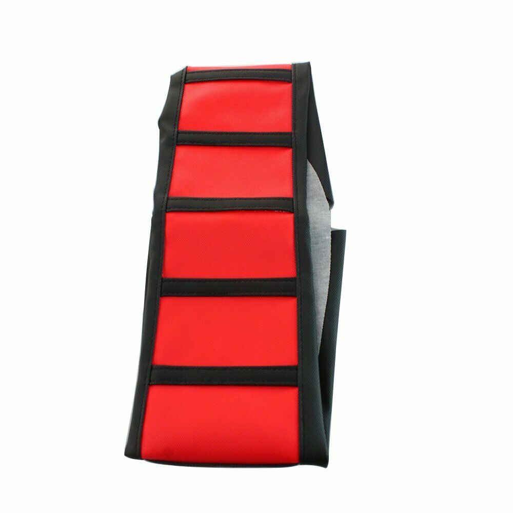 Motorcycle Red Rubber Pro Ribbed Gripper Soft Seat Cover For HXXda CRF450X 05-16