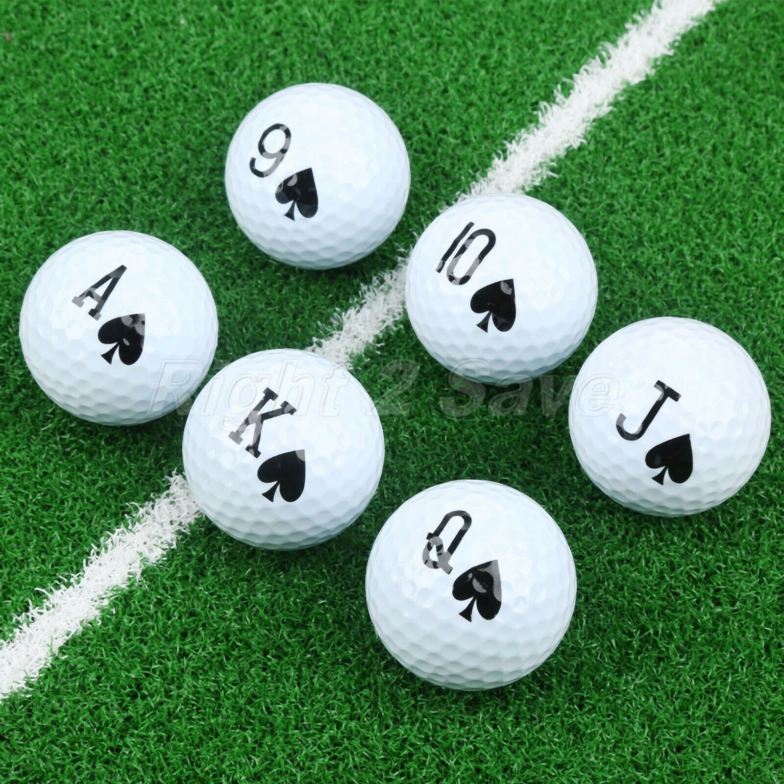 6 Pieces New Golf Club Accessory Golf Balls Poker Pattern Golf Club Accessories