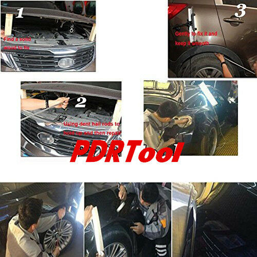 57cm*6mm Stainless Steel Paintless push rod Hail dent repair tools Tail Set