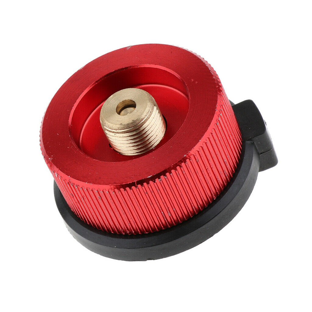 Outdoor Camping Stove Gas Refill Adapter Picnic Burner Connector Red