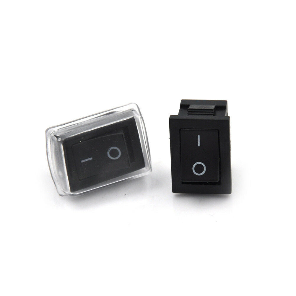 5Pcs 2 Pin On/Off Waterproof Rocker Switch+Cover Fit Car Dashboard Dash Boat  WF