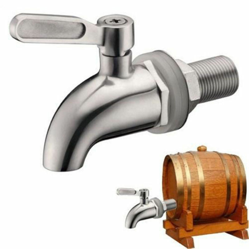 304 Stainless Steel Beverage Drink Water Dispenser Wine Barrel Spigot-FaucetBDap