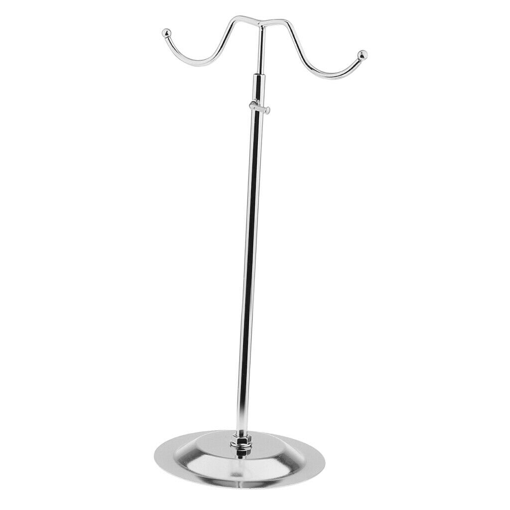 Adjustable Double Hook Handbag Display Stand Rack Bags Metal Shelf