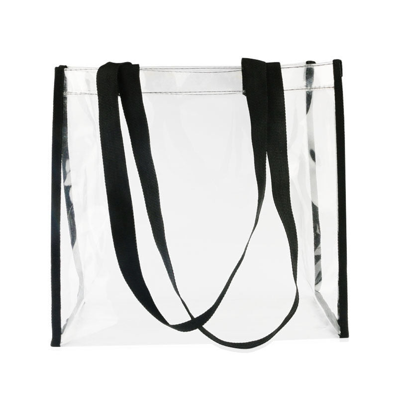 Women Cosmetic Bag Reusable Shoulder Bag Handbag PVC Clear Street Beach Totes