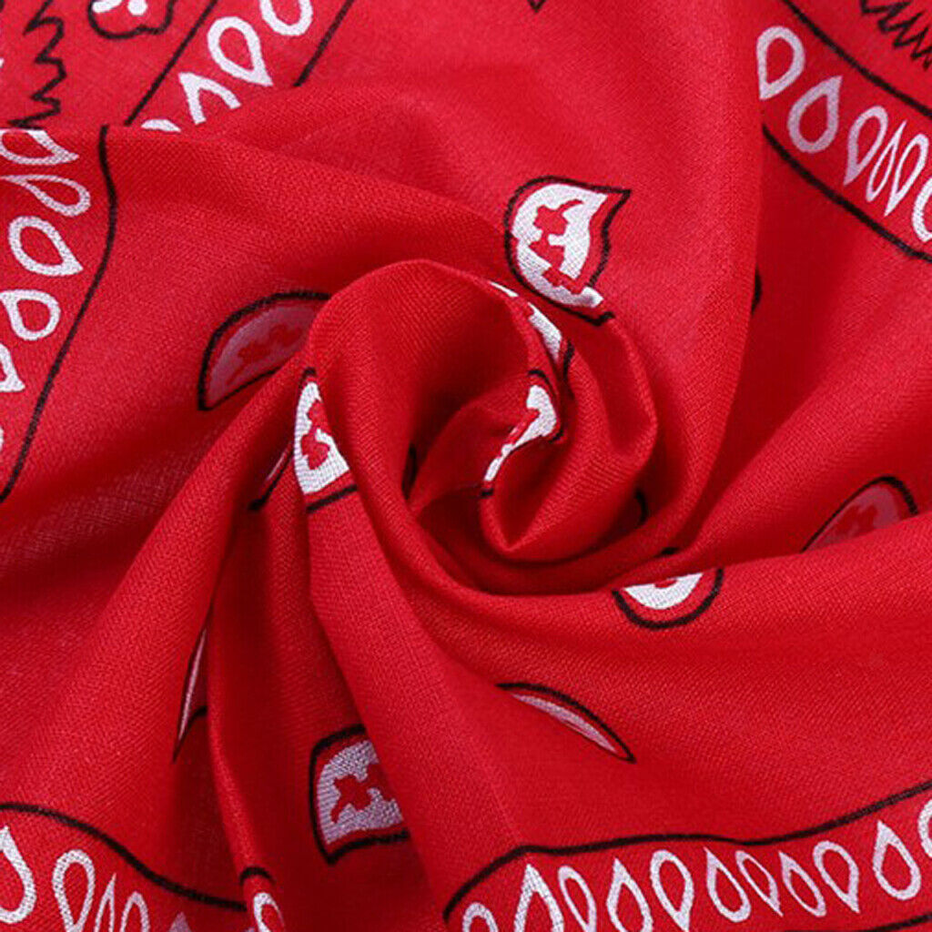 2pc Cotton Bandana Headband Double-Sided Hairarap Handkerchiefs 55x55cm