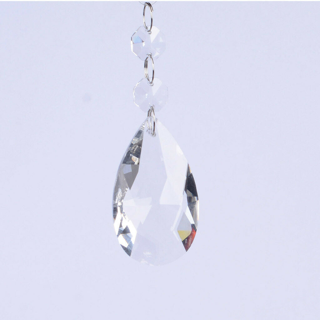 10 Pack Chandelier Crystals Hanging Pendant, 38mm Clear