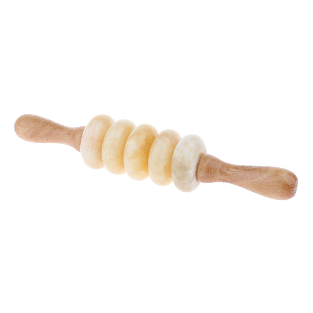 Jade Roller Massage Stick Wheel Handheld Full Body Release Myofascial Tool