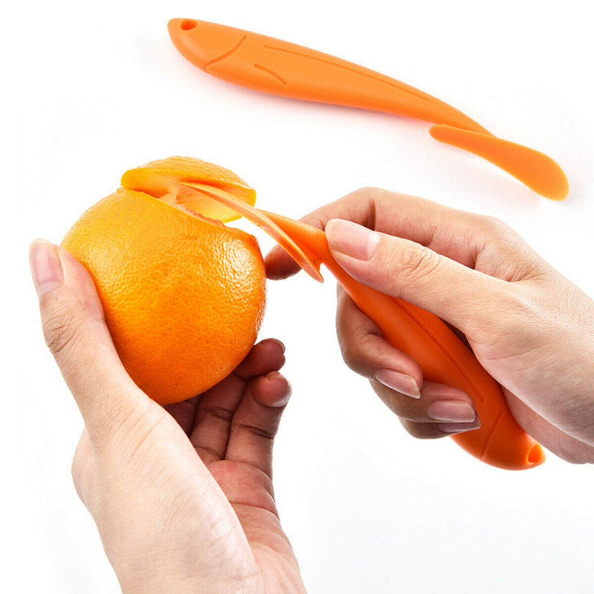 2PCS Easy Manual Fruit Citrus Orange Peeler Slicer Cutter Tool Kitchen Plastic