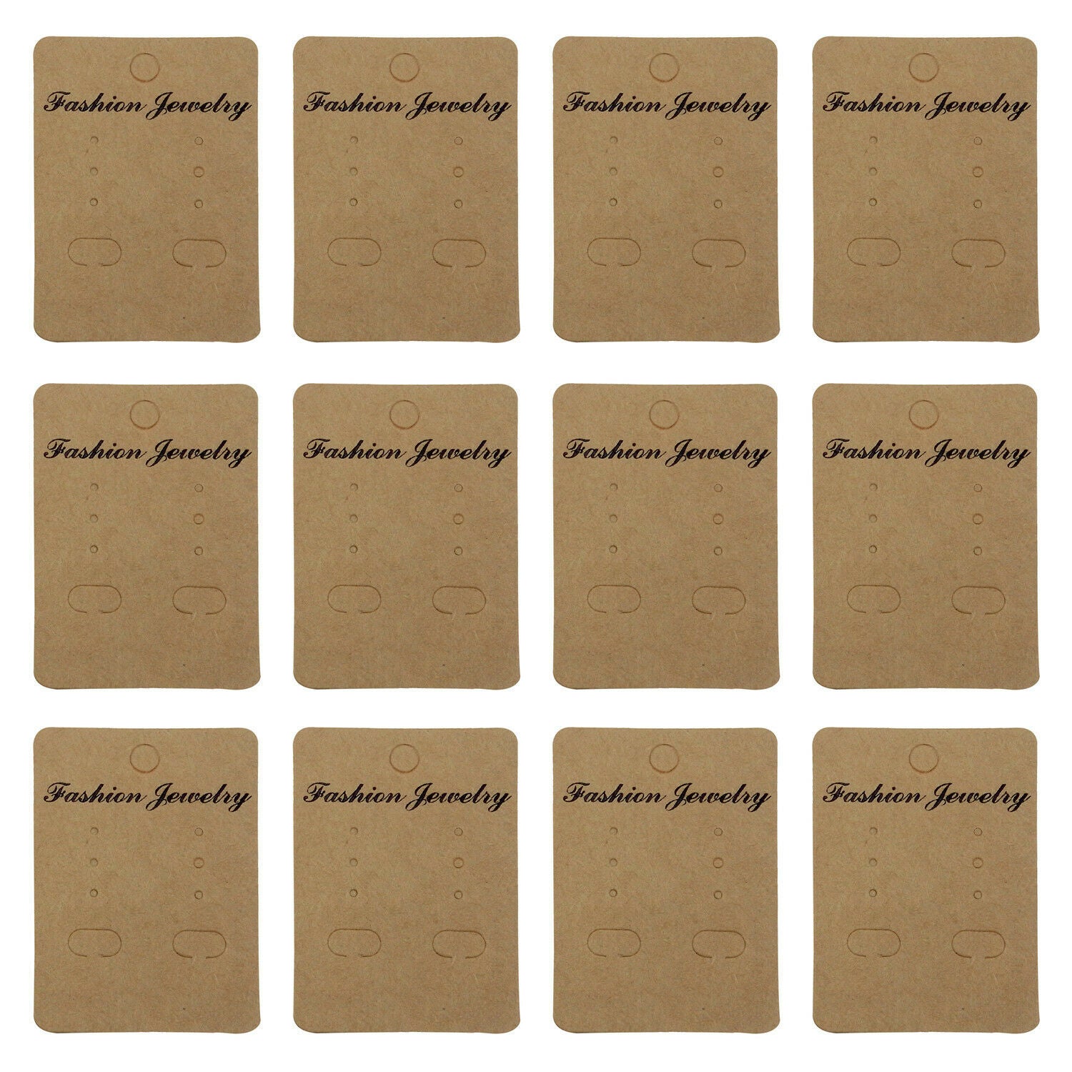 100PCS Earrings Jewelry Display Paper Cards Earrings Hanging Holder Packing