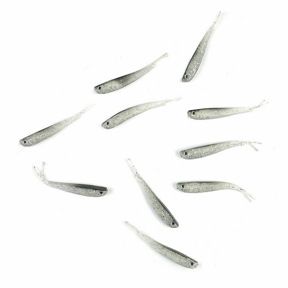 10x Pro Soft Silicone Fishing Lures Bass CrankBait Crank Bait Tackle 7.5cm/2.4g