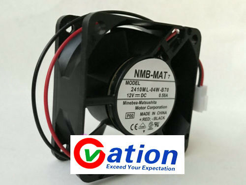 For NMB 2410ML-04W-B70 Daul ball cooling fan DC12V 0.58A 5.28W 60*60*25MM 2pin