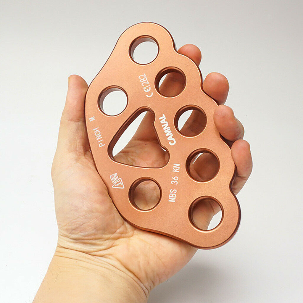 36kN Rigging Plate Bear Paw Anchor Multipliers Rope Connector for Rock Climbing