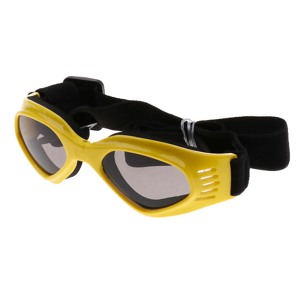 Pet Dog Goggles UV Sunglasses Anti-wind Glasses Eye Wear Protection  Yellow