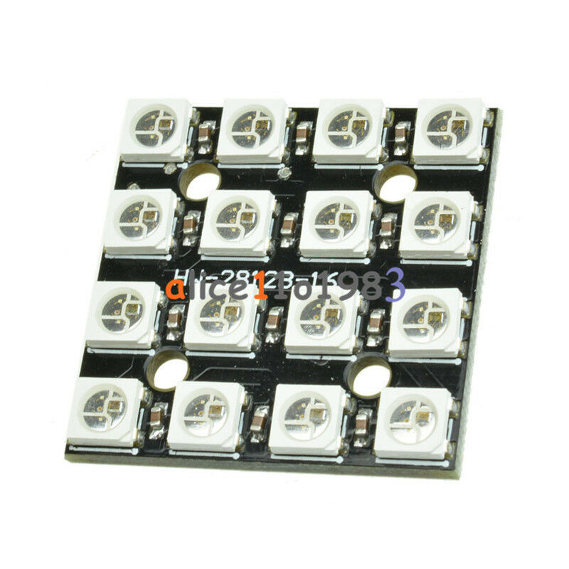 RGB LED 4x4 16Bit WS2812 5050 RGB LED + Integrated Drivers For Arduino