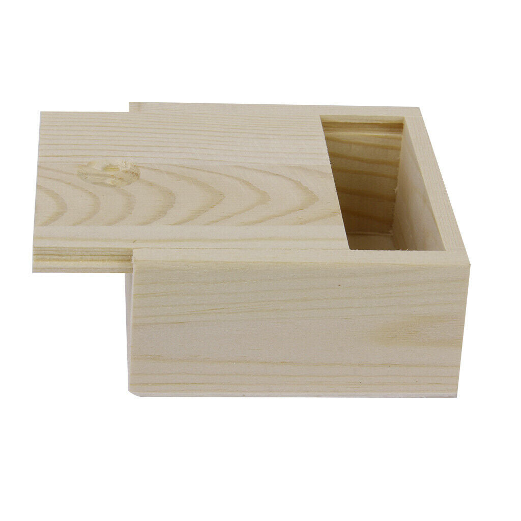 10x Natural Wooden Jewelry Trinket Craft Storage Case Tray Box Holder Organizer