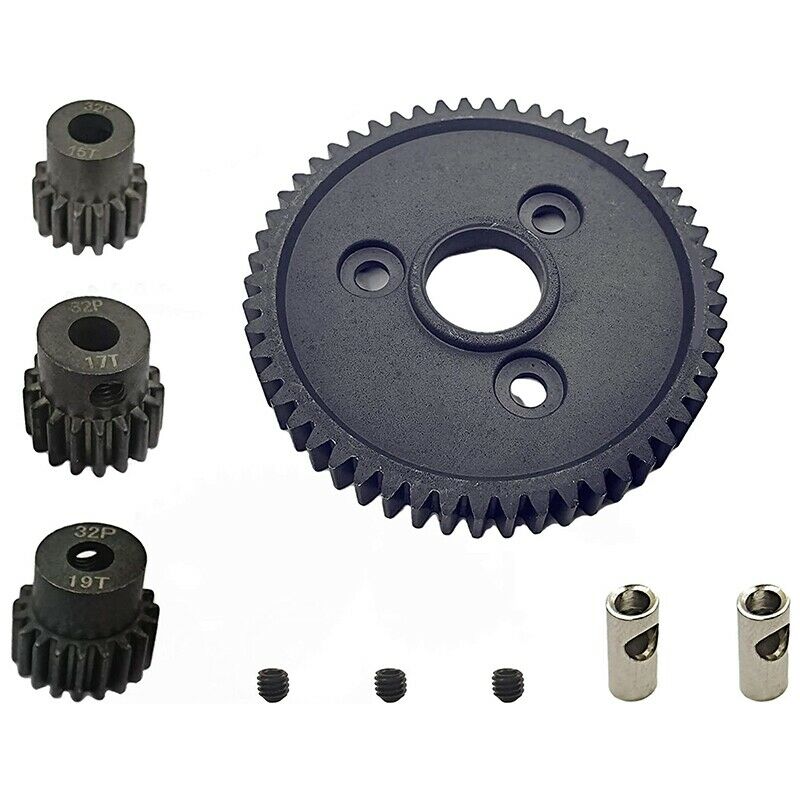 Metal Spur 54T Gear with 15T/17T/19T Pinions for Traxxas Slash 4X4 Stampede P5Y4