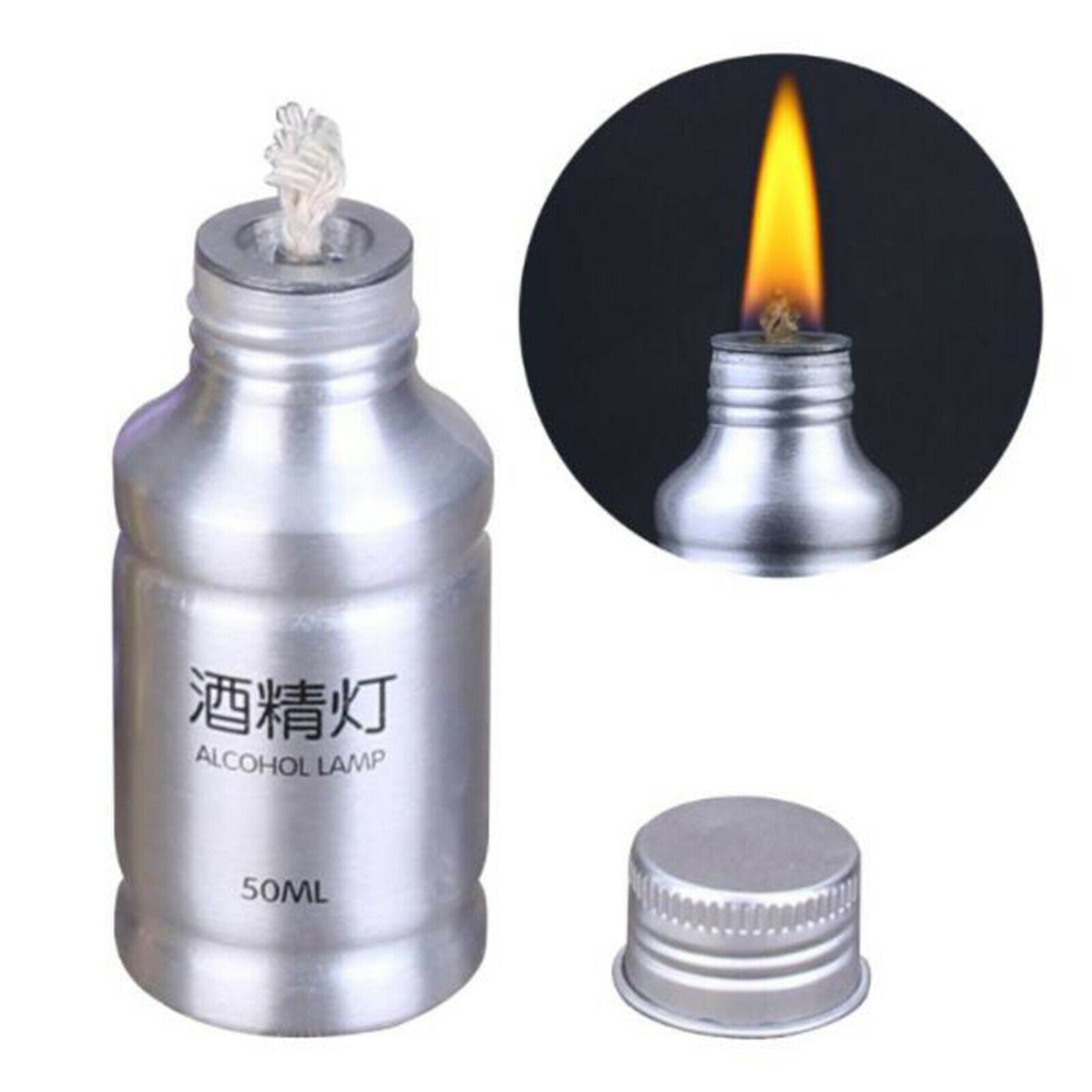 50ml Alcohol Burner Lamp Heating for Survival Camping Chemistry Lab Tool