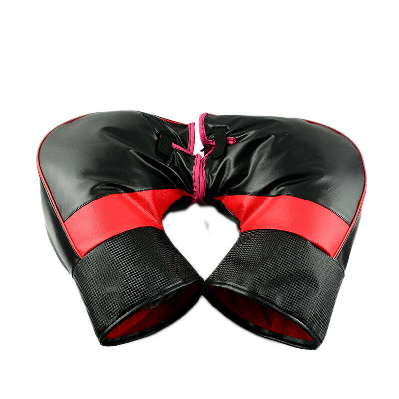Motorcycle Scooter Bikes Winter Windproof Thick Warm Leather Handlebar Gloves