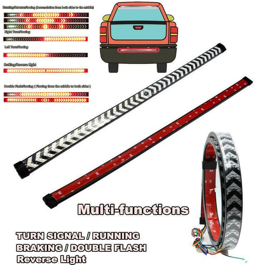 150CM 450LED Truck Tail Light Strip Pickup Flowing Double Flash Brake Signal