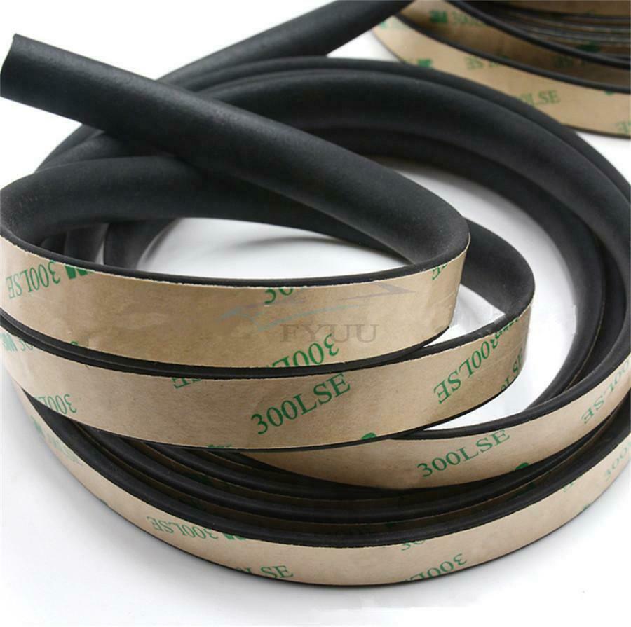 5M Black Rubber Sealed Strip For Car Front+Rear Windshield Sunroof Window Seals