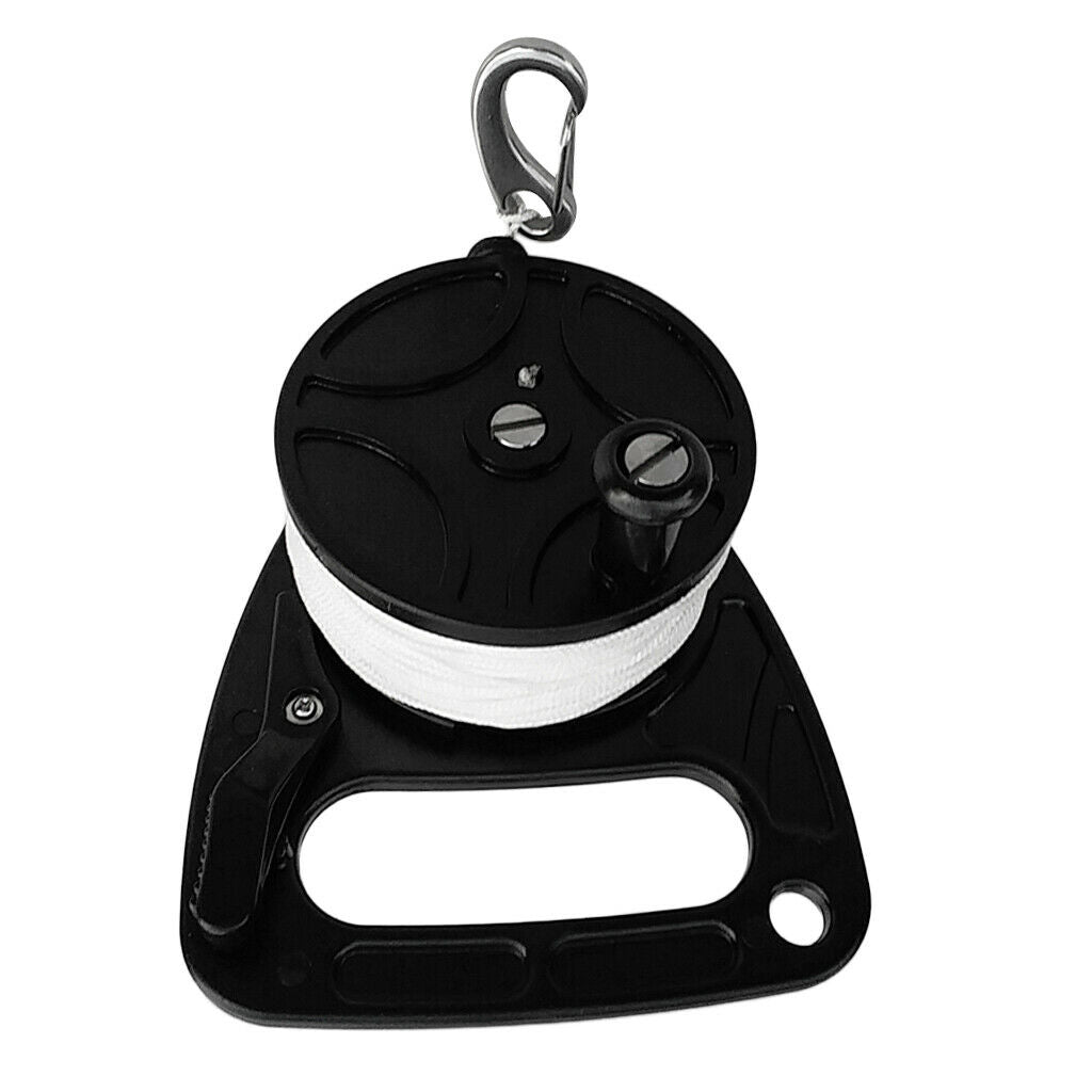 Underwater Scuba Dive Reel & Handle, Thumb Stopper, 46m Line Clip Equipment