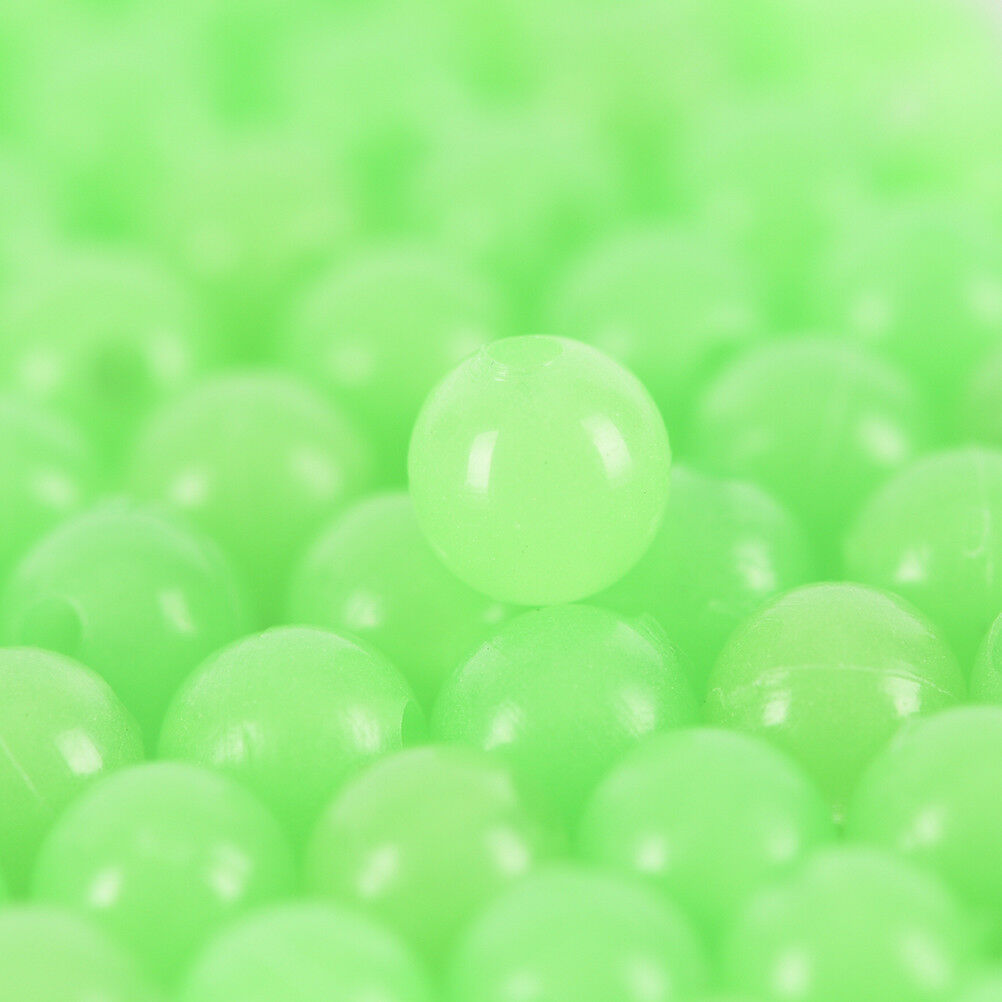 100X 5mm Round Luminous Glow Rig Beads Sea Fishing Lure Lures Floating Tackle BD
