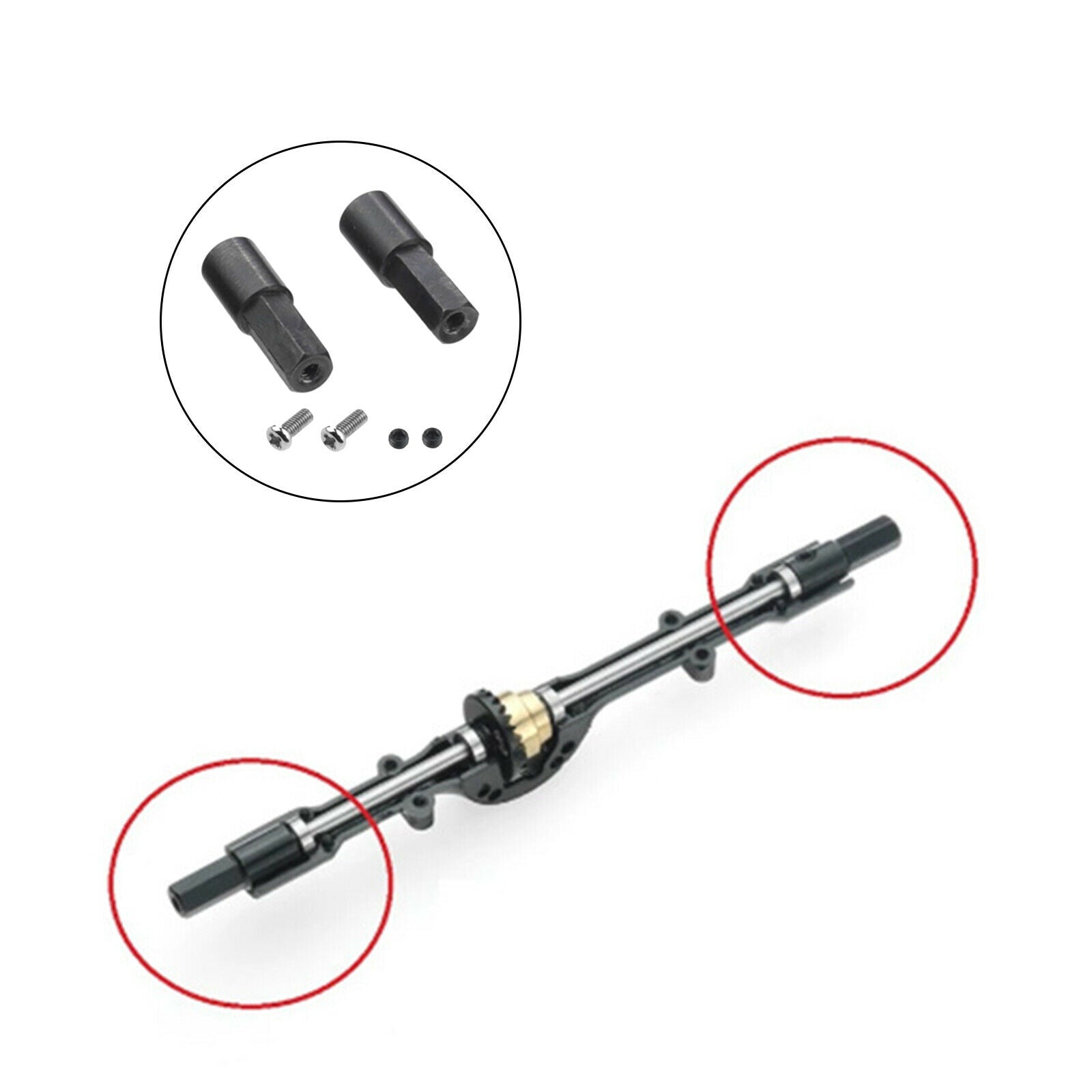 2PCS Metal Wheel Axle Shaft Fit for WPL D12C14 C24 for JJRC Q61 Q62 RC Parts