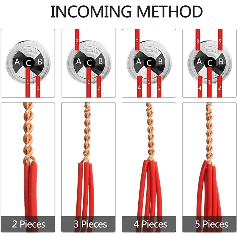 2 Pieces Wire Twisting Tools Wire Stripper and Twister Connector Twisting ToolJ8