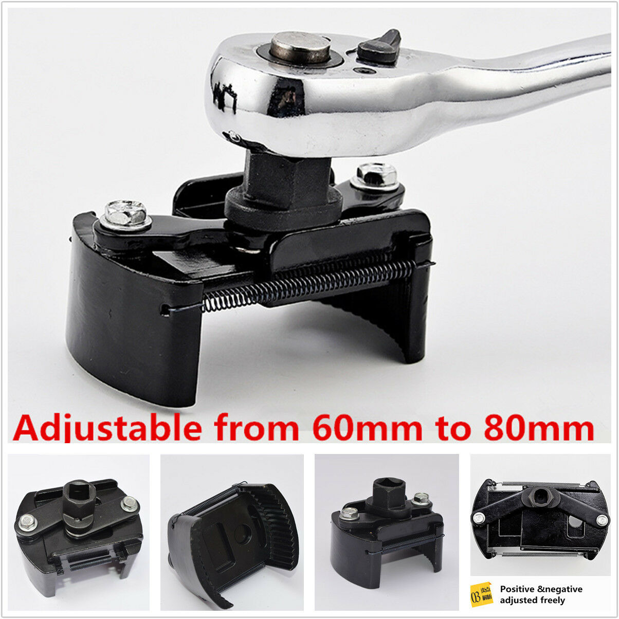 Universal 60-80mm Oil Filter Removal Wrench Cup 1/2"Housing Tool Remover Install