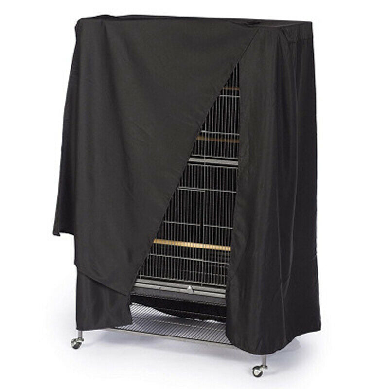 Large Bird Cage Cover Durable Lightweight Solid Parrot Sleep Helper Dust Black