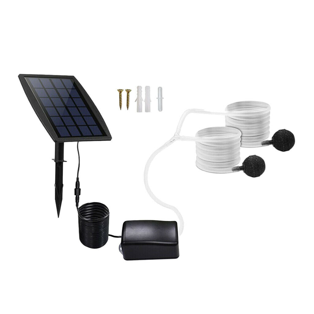 Solar Powered Garden Pond Water Pump Oxygenator Oxygen Aerator for Fishing