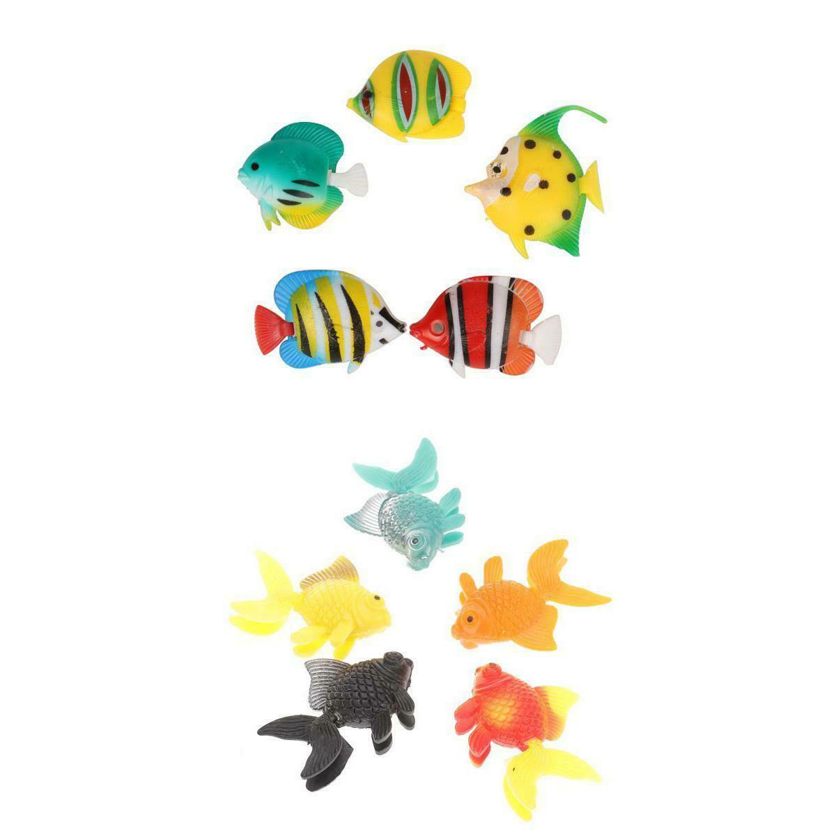 20Pcs Aquarium Fish Tank Artificial Floating Swimming Fish MultI-Color Ornament