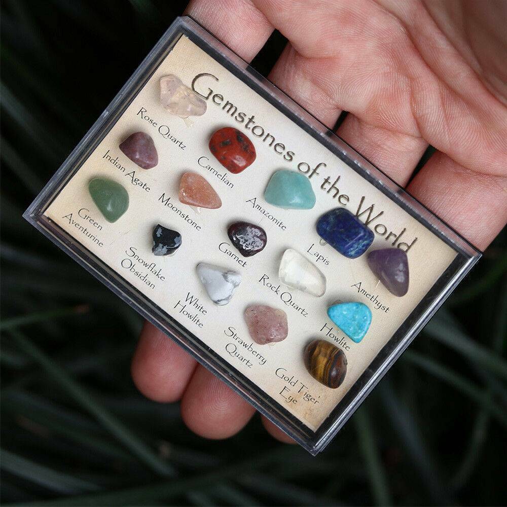 15Pc Natural Healing Crystal Gemstones Reiki Chakra Collection Stone Specimen â¤