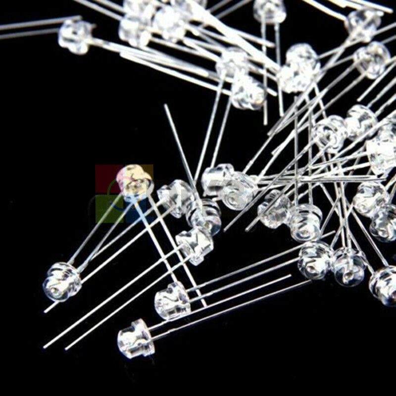 100Pcs 5mm Straw Hat UV Purple Super-Bright LED Light Emitting Diode