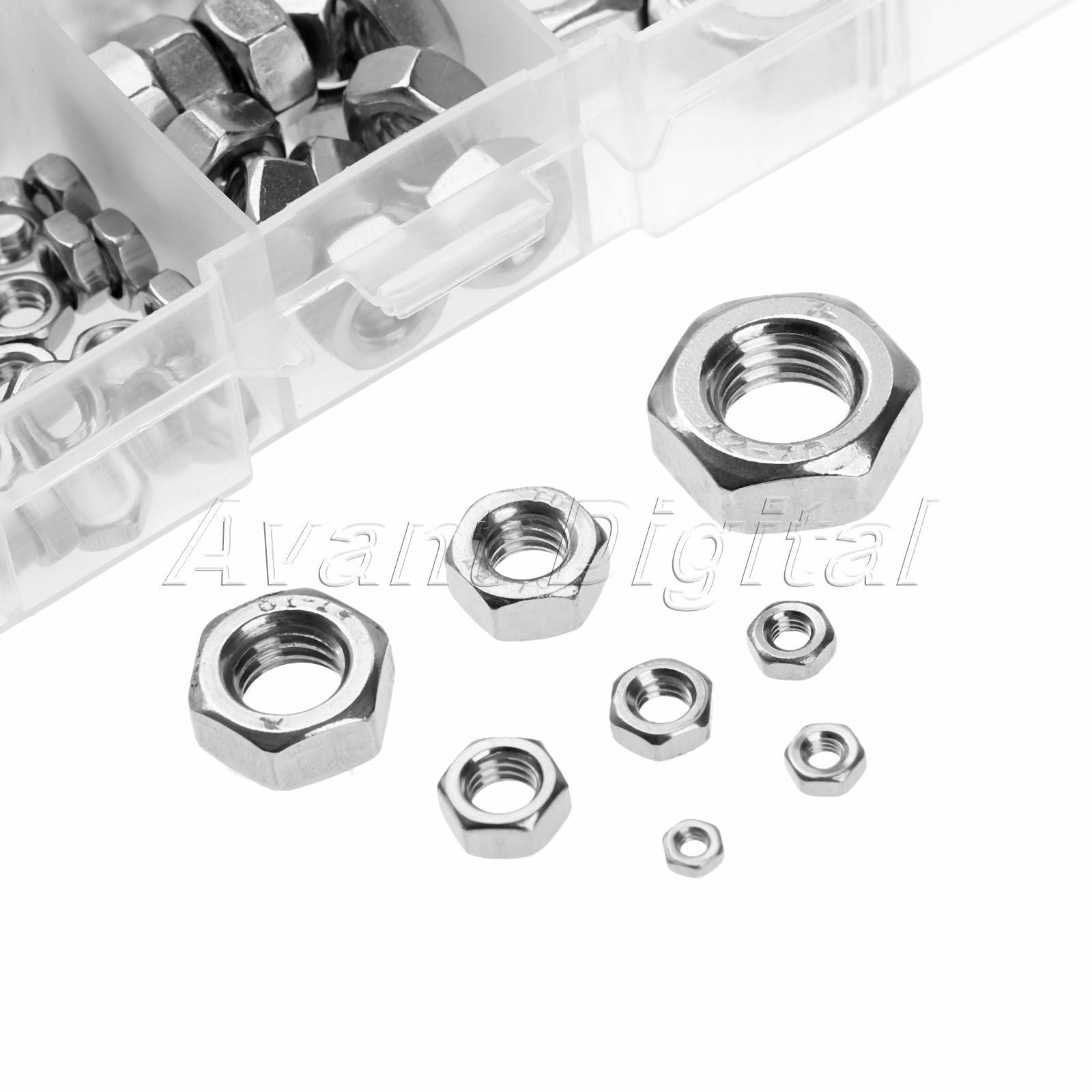 Brand New Hex Nut Assortment Stainless Steel M2 M2.5 M3 M4 M5 M6 Pack of 150Pcs