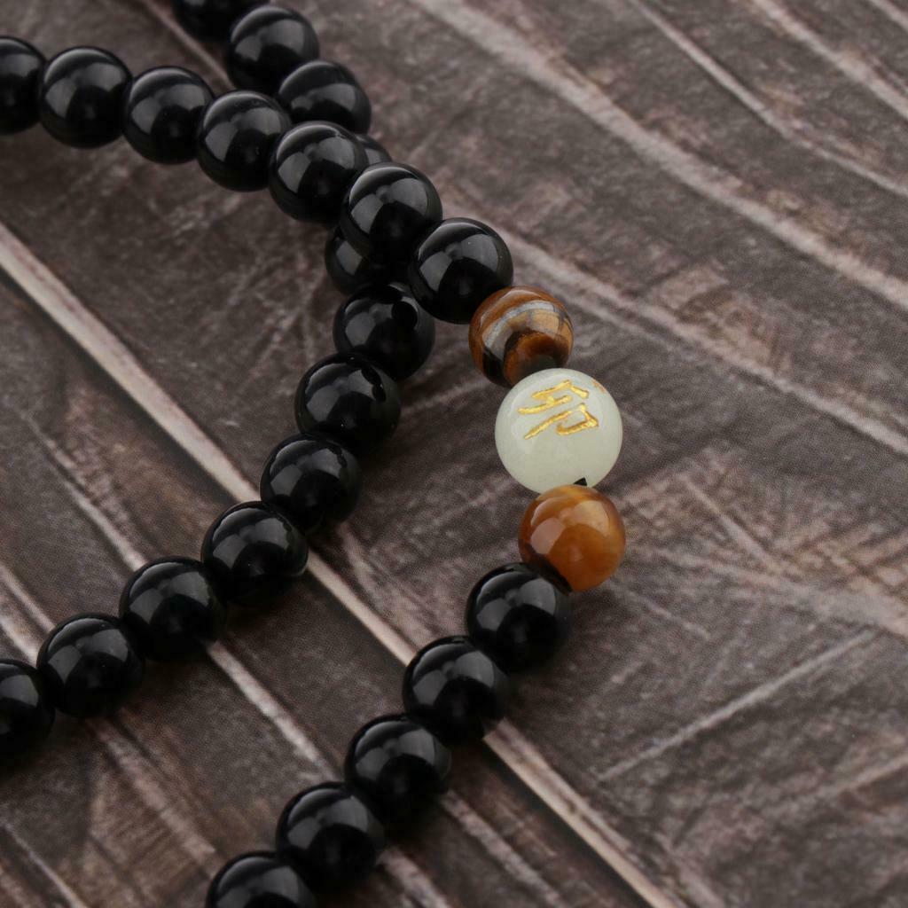 Fashion Chinese Zodiac Obsidian Beads Multilayer Bracelet Jewelry Rabbit