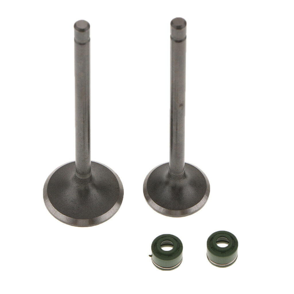 Intake Exhaust Valve Kit With Rubber Valve Stem Seals For  CG125 125cc