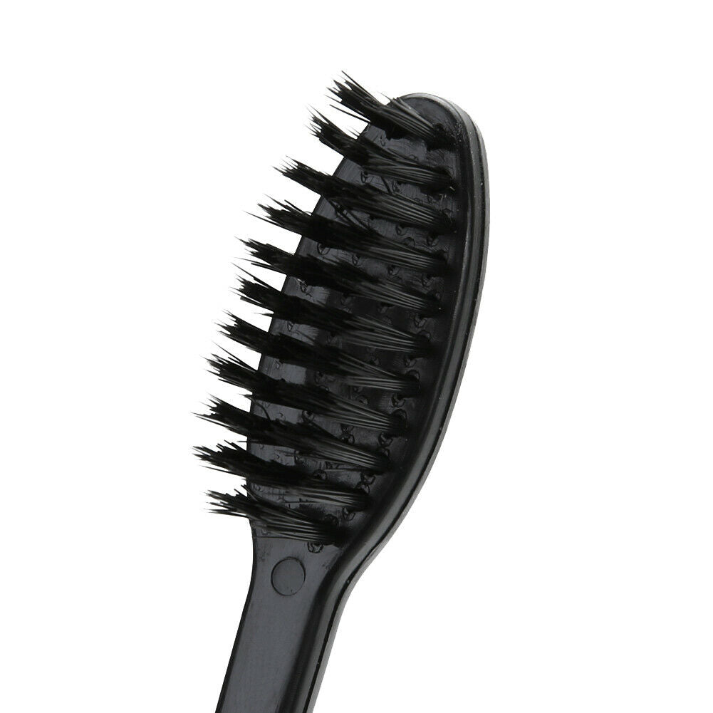 4PC Bamboo Charcoal Toothbrush Oral Dental Care Soft Nano Bristle Teeth Brush  @