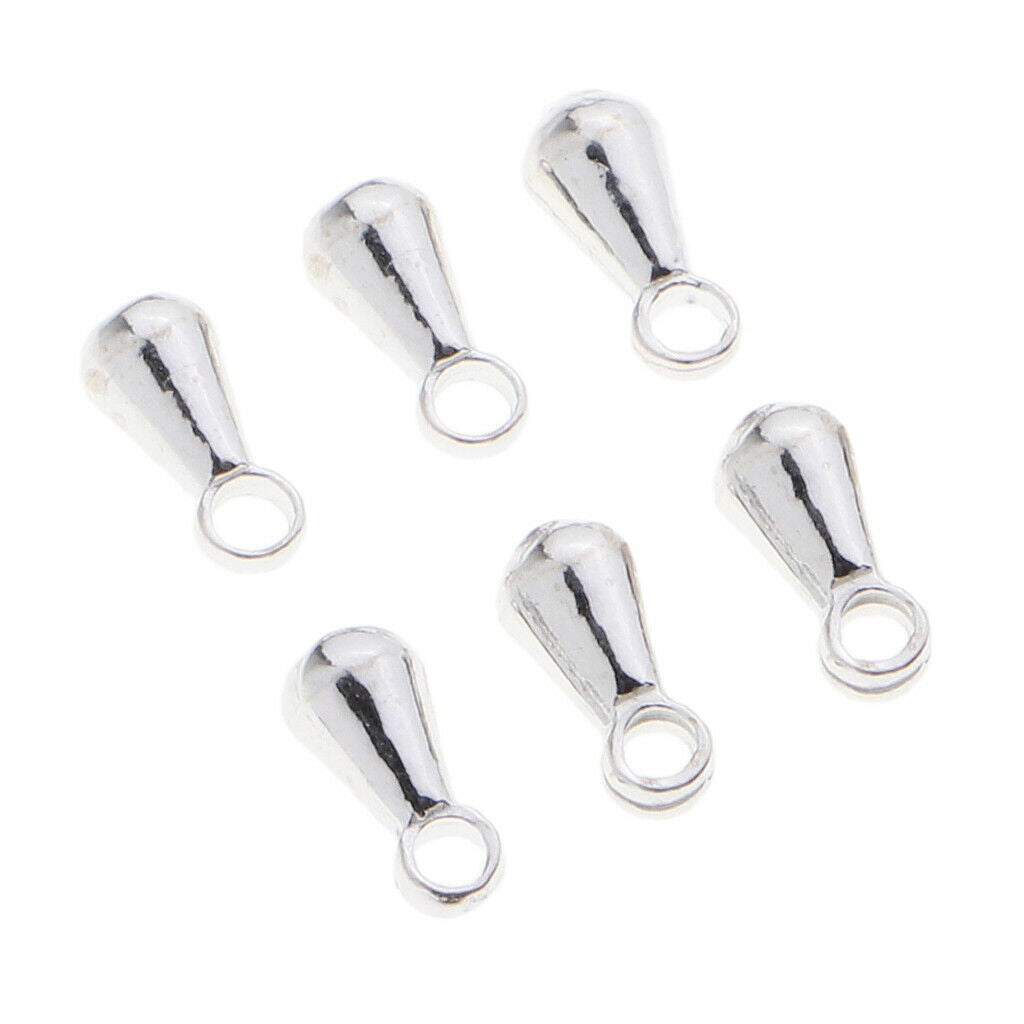 6Pcs Drop Beads Extender Chain Tear Drop Dangle End Beads Finding Crafts DIY