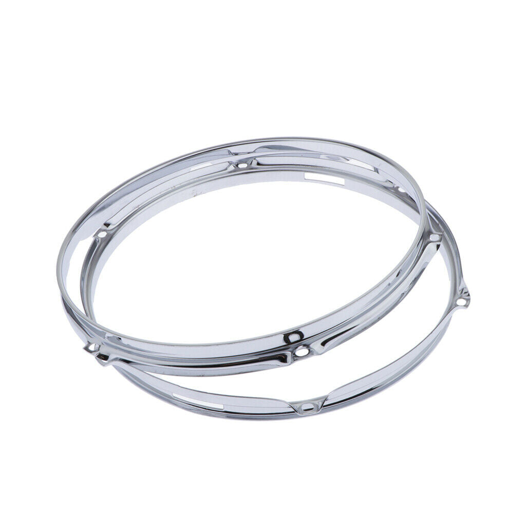 12 "Die Cast 6 Wheel Snare Tom Tom Drum Hoops Rims Pair Set