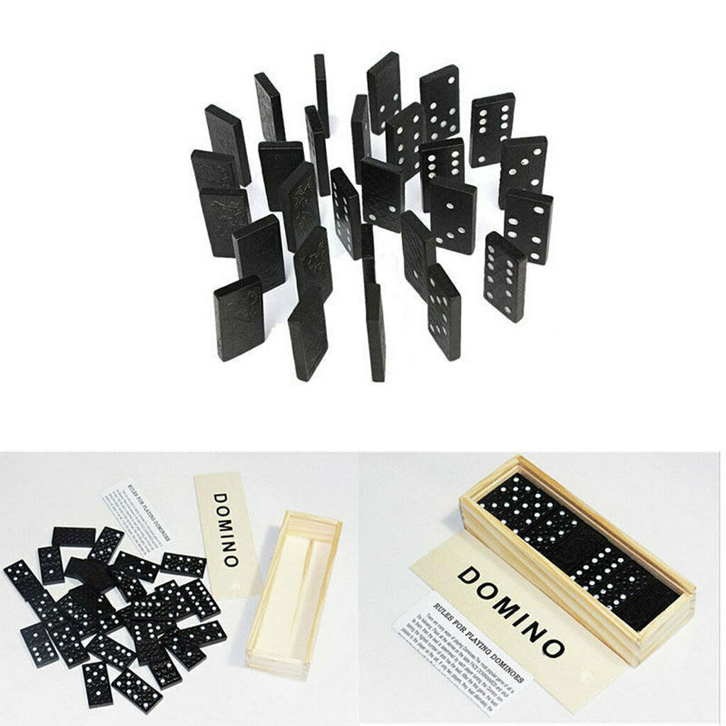 Domino Game for Children Including 28 Pieces with Wooden Box,