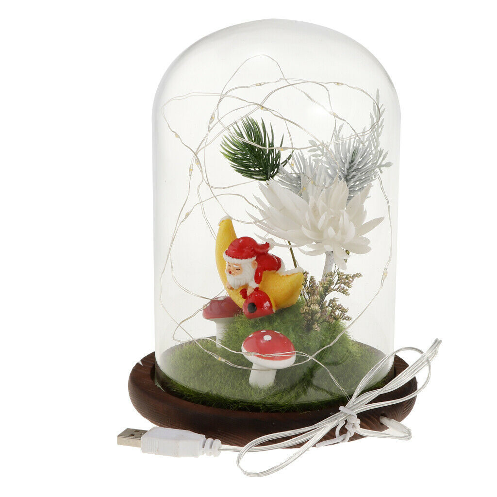 LED USB  Light Santa Claus Immortal Preservation Vase Christmas Decor