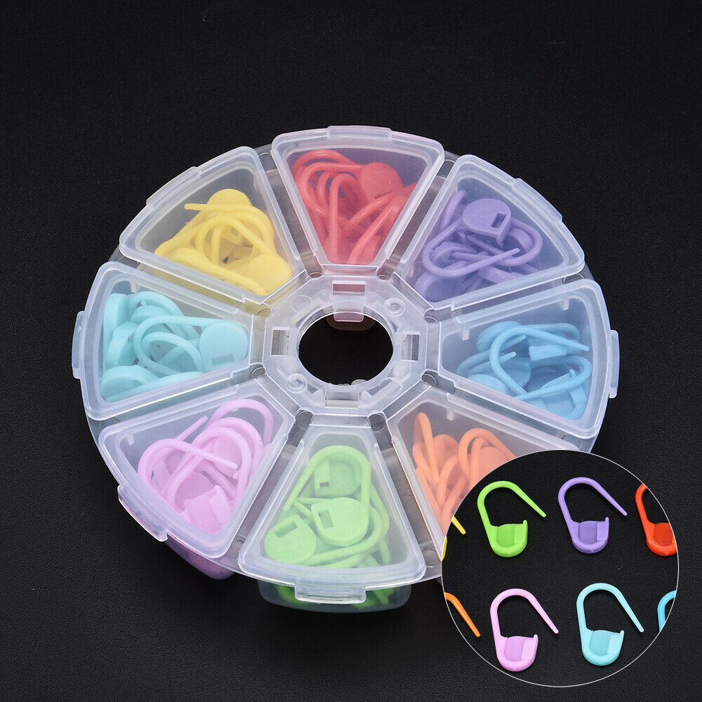 Ltos 104pcs Plastic Knitting Crochet Locking Stitch Markers Clips Holder Tool