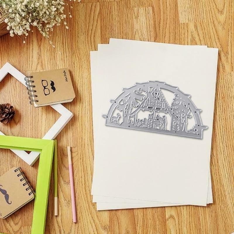 Christmas Chalet Metal Cutting Dies Stencil DIY Scrapbooking Album Paper Card