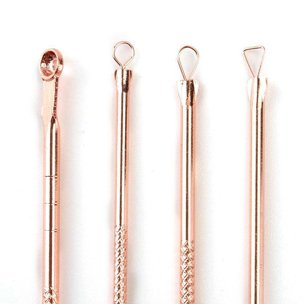 4* Blackhead Whitehead Pimple Spot Comedone Extractor Remover Popper Tool Kit AU