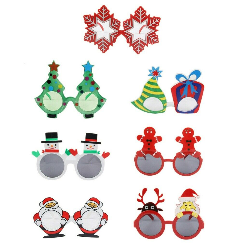 7pcs Christmas Glasses for Kids Adults Gifts Ornaments Christmas Holiday Party