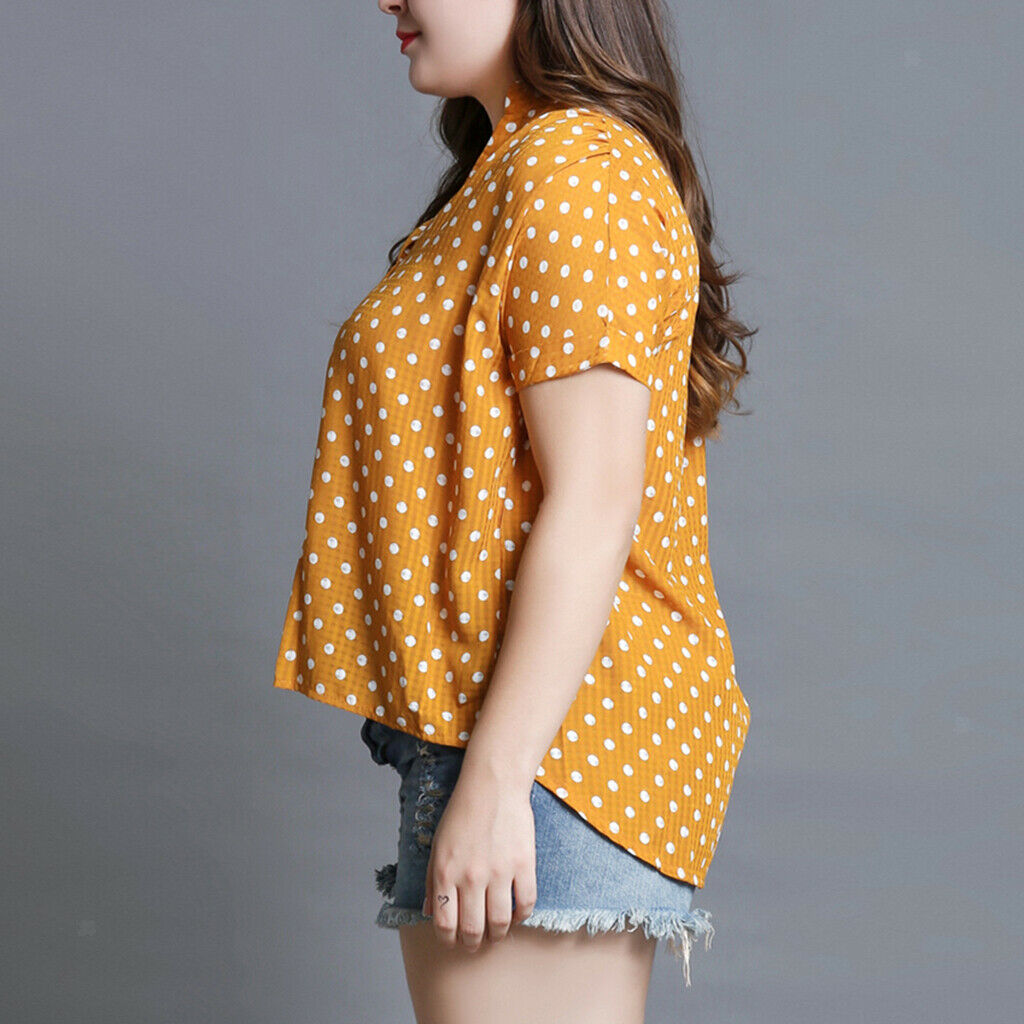 Women's V-neck Short Sleeve Casual T-shirt Plus Size Tunic Tops Tops Shirt -